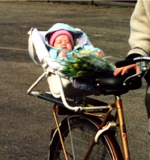 Onweersbui Beginner gloeilamp Babybike, het veiligste fietsstoeltje ter wereld voor peuters en baby's en  tegelijk een superieur autozitje!